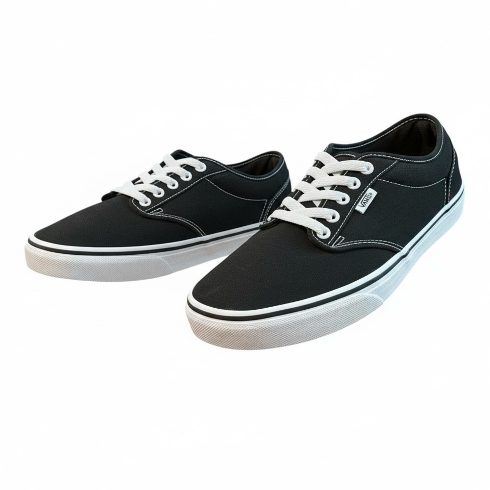 Vans Classic Off The Wall Women’s Black and White Canvas Sneakers Size 9